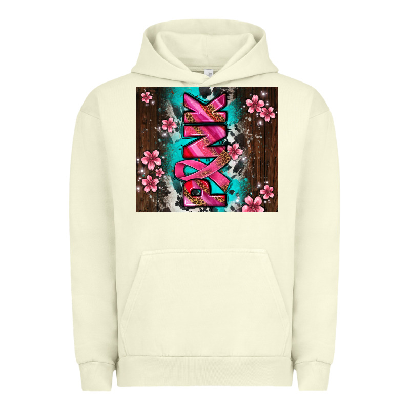 Western Pattern Pink With Floral Cancer Ribbon Urban Hoodie by AdoDesignShop | Teevron