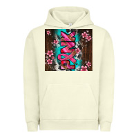 Pigment Pistachio western pattern pink with floral cancer ribbon Urban Hoodie - AdoDesignShop