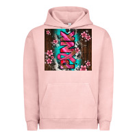 Pigment Salmon western pattern pink with floral cancer ribbon Urban Hoodie - AdoDesignShop