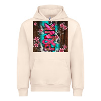 Sandshell western pattern pink with floral cancer ribbon Urban Hoodie - AdoDesignShop