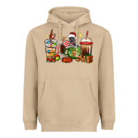 Mushroom Christmas coffee cups with Pitbull Heavyweight Hoodie - RanaPortraitStore