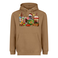 Toasted Coconut Christmas coffee cups with Pitbull Heavyweight Hoodie - RanaPortraitStore