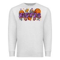 Oatmeal Heather sister basketball Premium Sweatshirt - Zillion Design Studio