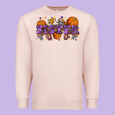 Sister Basketball Premium Sweatshirt Designed By Zillion Design Studio