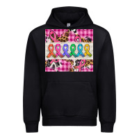 Black western colorfull cancer ribbon Urban Hoodie - AdoDesignShop