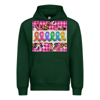 Forest Green western colorfull cancer ribbon Urban Hoodie - AdoDesignShop