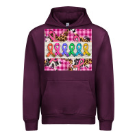 Mauve Wine western colorfull cancer ribbon Urban Hoodie - AdoDesignShop