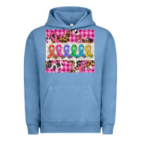Pigment Pebble Blue western colorfull cancer ribbon Urban Hoodie - AdoDesignShop