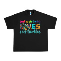Black just a girl who loves sea turtle Urban Heavy Tee - Artiststas