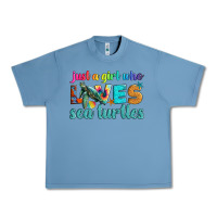 Pebble Blue just a girl who loves sea turtle Urban Heavy Tee - Artiststas
