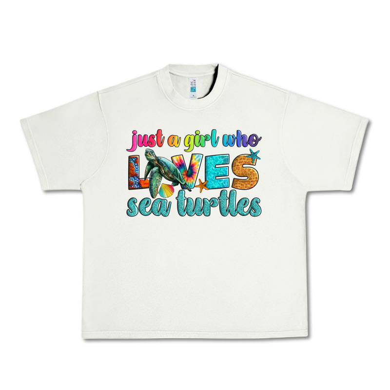 Just A Girl Who Loves Sea Turtle Urban Heavy Tee by Artiststas | Teevron