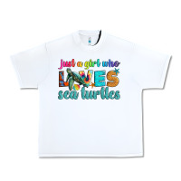 White just a girl who loves sea turtle Urban Heavy Tee - Artiststas
