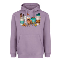 Lavender golden retriever dog coffee cups Heavyweight Hoodie - texasbilliewilder