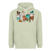 Matcha golden retriever dog coffee cups Heavyweight Hoodie - texasbilliewilder