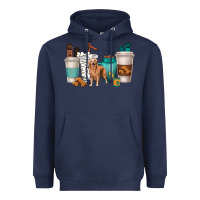 Golden Retriever Dog Coffee Cups Heavyweight Hoodie | Teevron