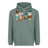 Sage golden retriever dog coffee cups Heavyweight Hoodie - texasbilliewilder