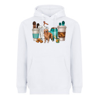 White golden retriever dog coffee cups Heavyweight Hoodie - texasbilliewilder