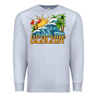 Heather Grey beachin Premium Sweatshirt - texasbilliewilder