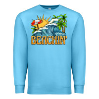 Ocean Blue beachin Premium Sweatshirt - texasbilliewilder