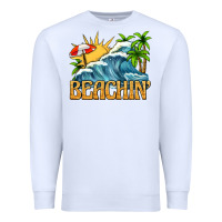 White beachin Premium Sweatshirt - texasbilliewilder