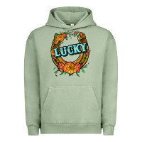 Pigment Oil Green horseshoe lucky Urban Hoodie - JahusDesignShop