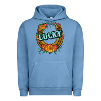 Pigment Pebble Blue horseshoe lucky Urban Hoodie - JahusDesignShop