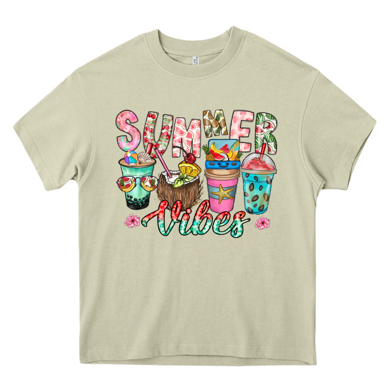 Summer Vibes Heavy Core Tee by CowhideDigitalArt | Teevron