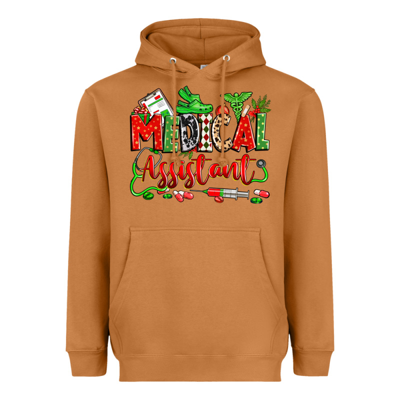 Christmas Medical Assistant Heavyweight Hoodie by Zillion Design Studio | Teevron