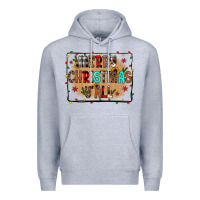 Heather Grey merry christmas y'all Premium Hoodie - JahusDesignShop