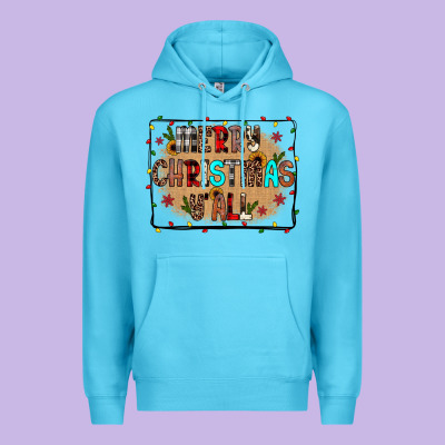 Merry Christmas Y'all Premium Hoodie Designed By Jahusdesignshop