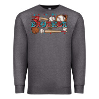 Charcoal Heather brother baseball Premium Sweatshirt - Zillion Design Studio