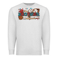 Oatmeal Heather brother baseball Premium Sweatshirt - Zillion Design Studio