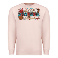 Pale Pink brother baseball Premium Sweatshirt - Zillion Design Studio