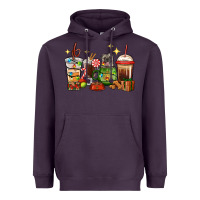 Plum Christmas coffee cups with Pug Heavyweight Hoodie - RanaPortraitStore