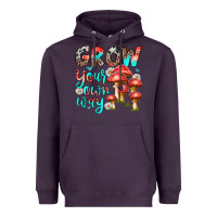 Plum grow your own way Heavyweight Hoodie - texasbilliewilder