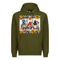 Army Green hockey gnomes Premium Hoodie - AdoDesignShop