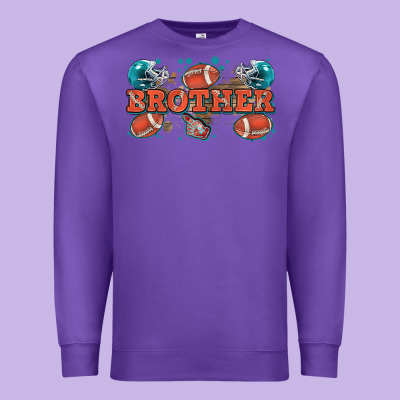 Brother American Football Premium Sweatshirt Designed By Zillion Design Studio