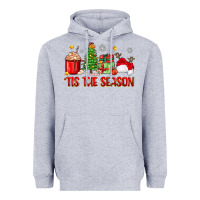 Heather Grey 'tis the season christmas Heavyweight Hoodie - Zillion Design Studio