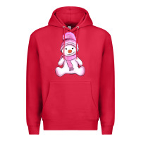 Cardinal winter pink snowman and hat Premium Hoodie - AdoDesignShop