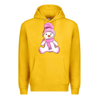 Lemon winter pink snowman and hat Premium Hoodie - AdoDesignShop