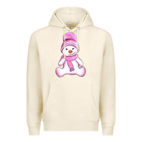 Tofu winter pink snowman and hat Premium Hoodie - AdoDesignShop