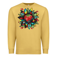 Antique Gold berry sunflower Premium Sweatshirt - texasbilliewilder