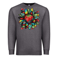 Charcoal Heather berry sunflower Premium Sweatshirt - texasbilliewilder