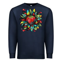 Navy berry sunflower Premium Sweatshirt - texasbilliewilder