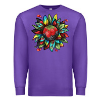 Purple berry sunflower Premium Sweatshirt - texasbilliewilder