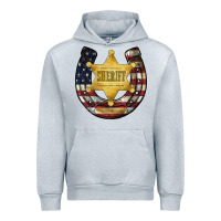 Heather Grey sheriff american flag Urban Hoodie - JahusDesignShop