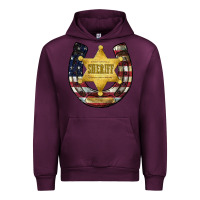 Mauve Wine sheriff american flag Urban Hoodie - JahusDesignShop