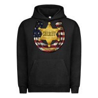 Pigment Black sheriff american flag Urban Hoodie - JahusDesignShop