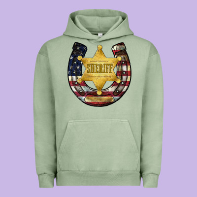 Sheriff American Flag Urban Hoodie Designed By Jahusdesignshop