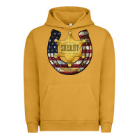Pigment Peanut Butter sheriff american flag Urban Hoodie - JahusDesignShop